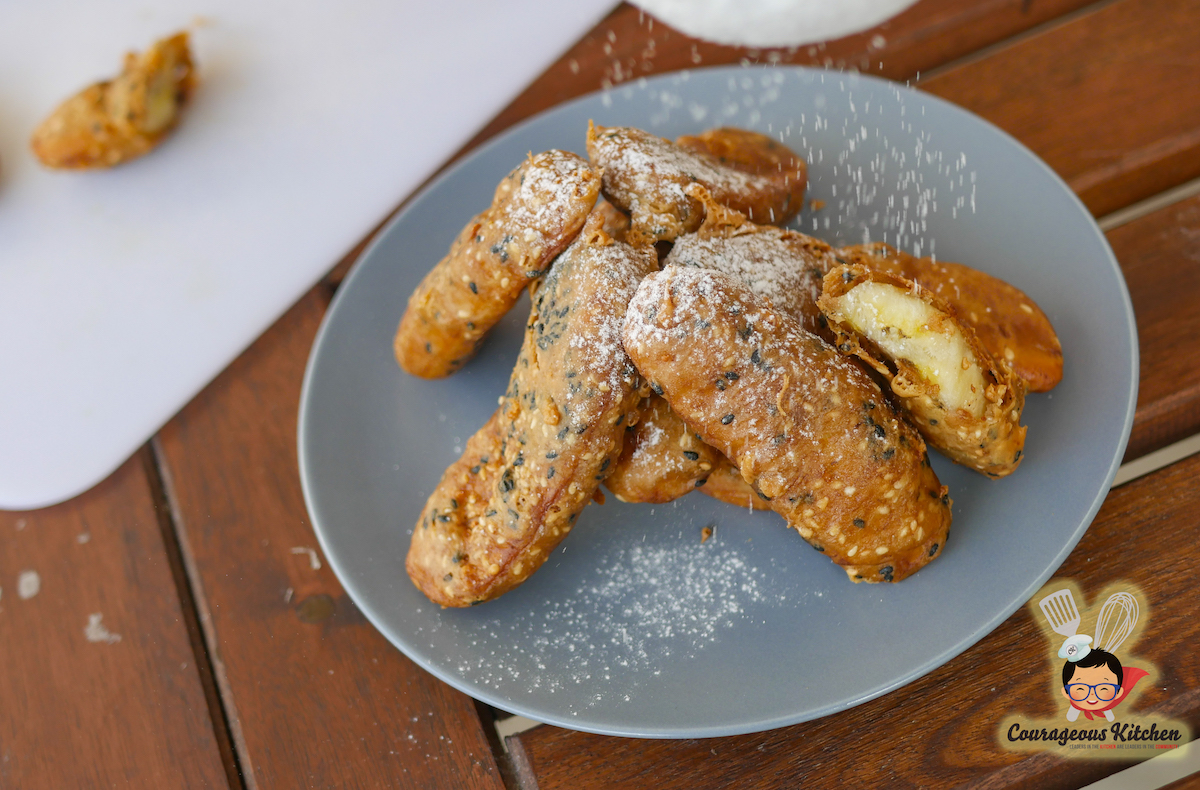 KOREAN FRIED CHICKEN RECIPE with BANANA?! (STREET FOOD STYLE)